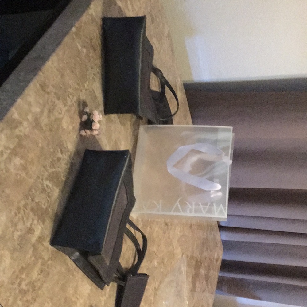 See through bags that are beautifully lined.